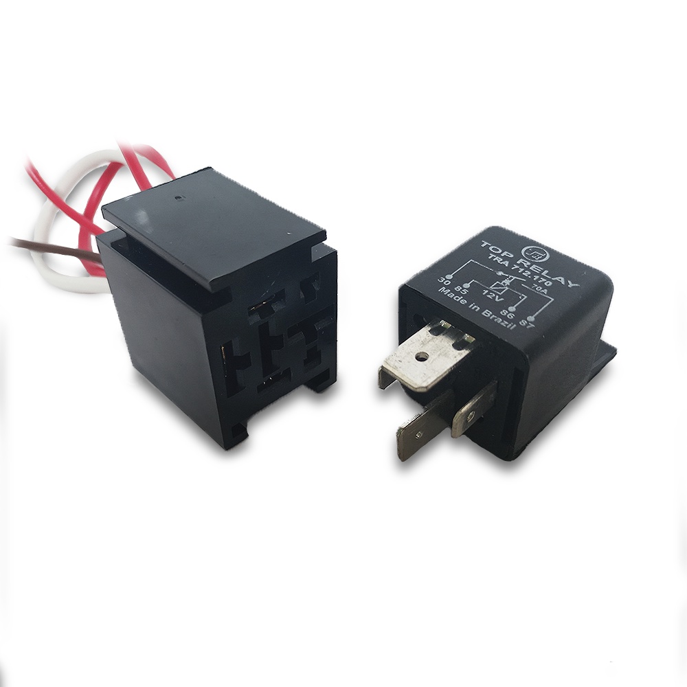 Rele auxiliar 4 pinos 70 AMP com chicote