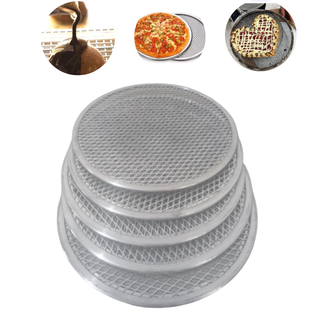 Forma Tela Redonda De Assar Pizza Familia 40cm Aluminio | Shopee Brasil