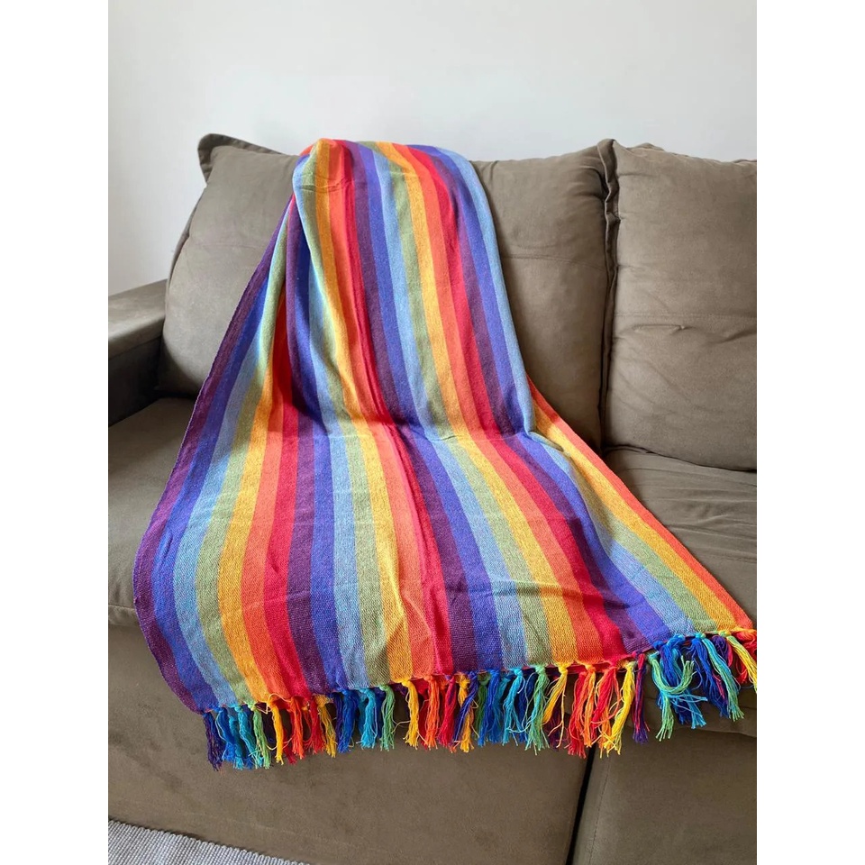 Manta lana arco iris