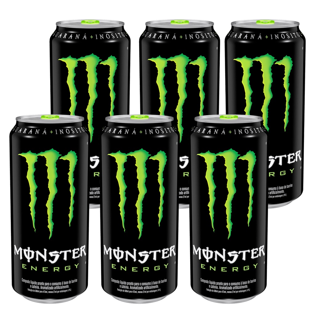 Energético Monster Energy 473 ml Fardo C/6 Unidades