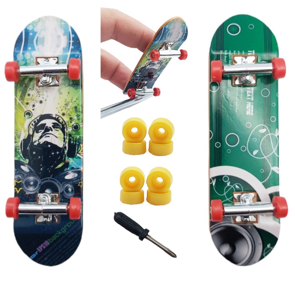 Skate de Dedo Brinquedo Infantil Fingerboard 2 Unidades