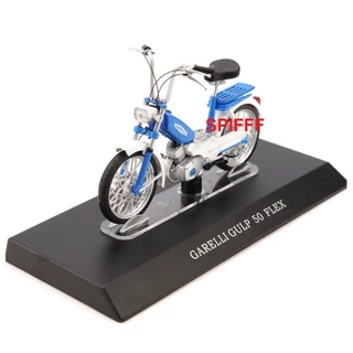 Miniatura Garelli Gulp 50 Flex 1:18 com Base – Bicicleta Motorizada Mobylette Mobilete Monareta