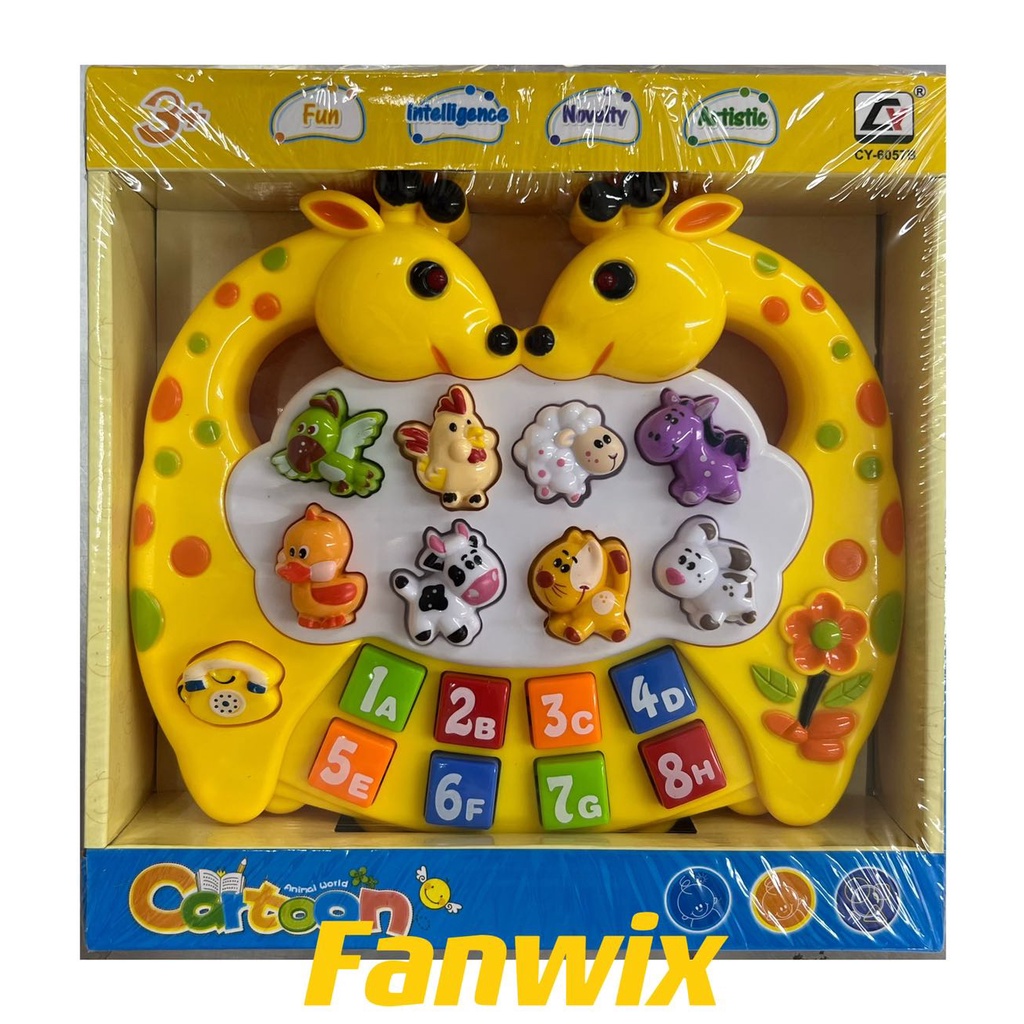 Teclado Piano Musical Bebê Brinquedo Infantil Som Girafa – Atalante