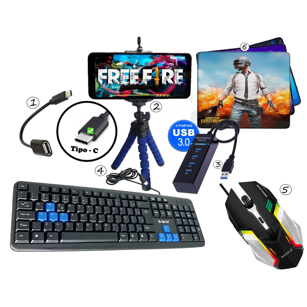 COMO CONFIGURAR TECLADO E MOUSE PARA JOGAR FREE FIRE NO PC! (FORMA