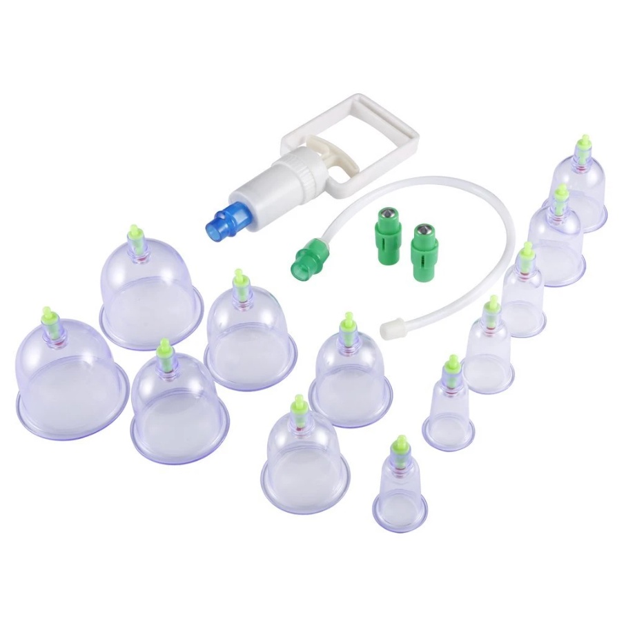 Conjunto de ventosas de vácuo com bomba de sucção, kit herapy, 12 ou 6 ...