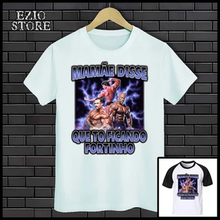 Camiseta Cbum Arnold e Phil Heath G1 G2 e G3 "Mamãe Disse que to Ficando Fortinho" Unissex Blusa Treino