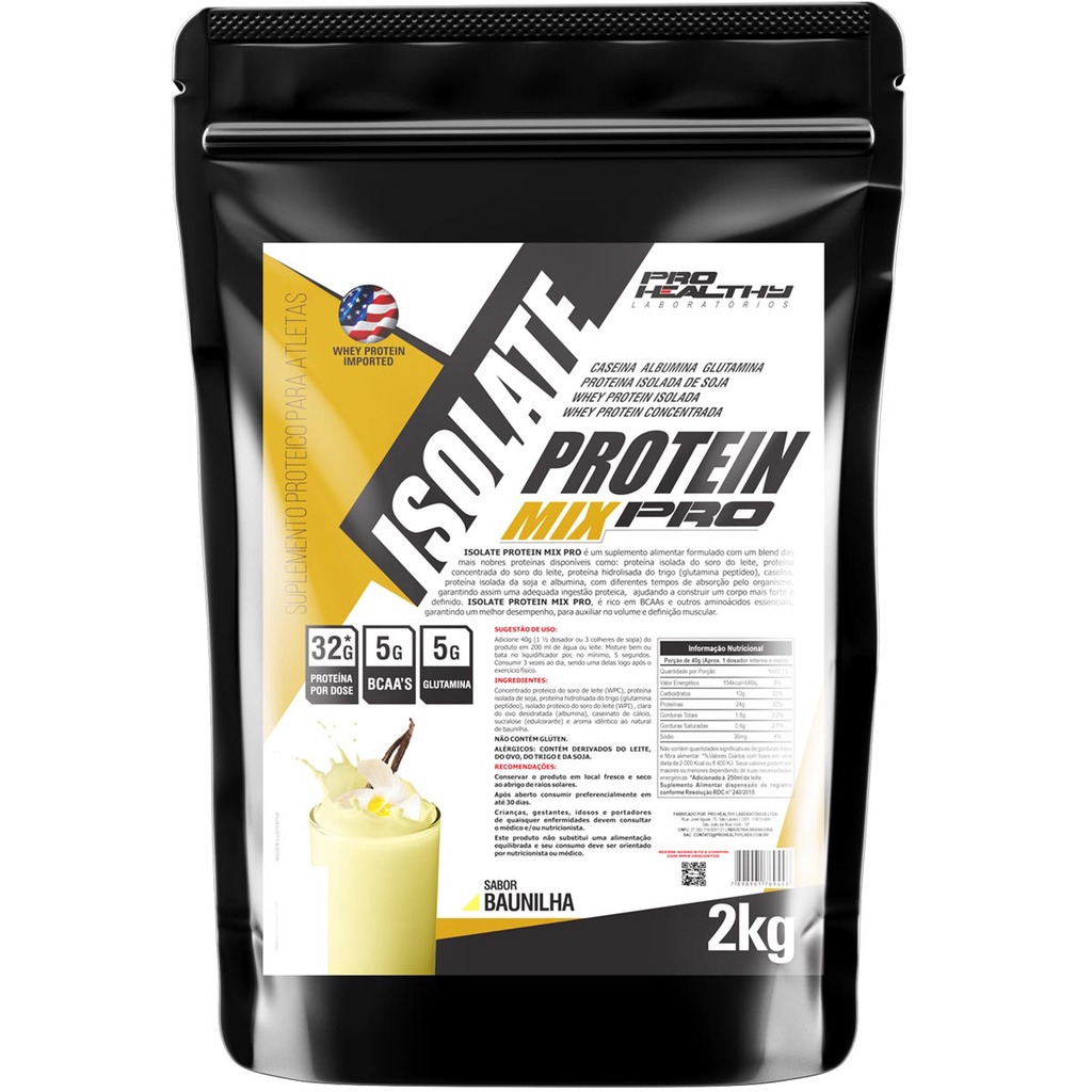Whey Isolado Protein Mix Pro – refil 2kg – Pro Healthy