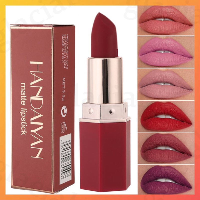 Handaiyan Lip Glossbatom Labial Fosco À Prova Dágua De Longa Duração Com Espelhoaveludadonão 0444