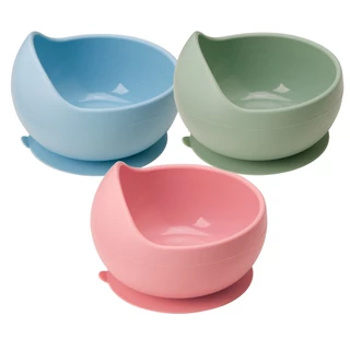Prato para Bebê Patinho Infantil de Silicone Bowl Tigela Buba Introdução Alimentar BLW