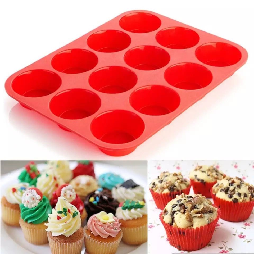 Forma De Silicone Para Cupcake 12 Cavidades