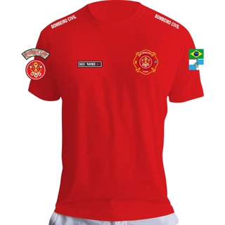 Camisa Camiseta Bombeiro Civil Profissional Com Seu Nome