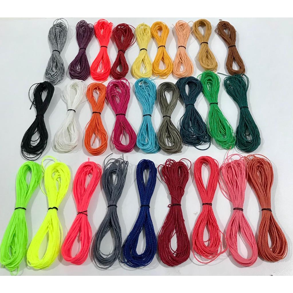 Fio Encerado, colorido com 10 metros. Pulseiras, macrame | Shopee Brasil