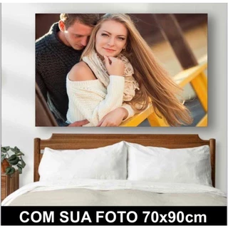 Quadro Decorativo Grande 70x90 Personalizado Sua Foto Minha Imagem Casal Bebe Sala Logo Minha Foto Decorar