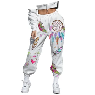 Calça Feminina Jogger Moletom Estampada