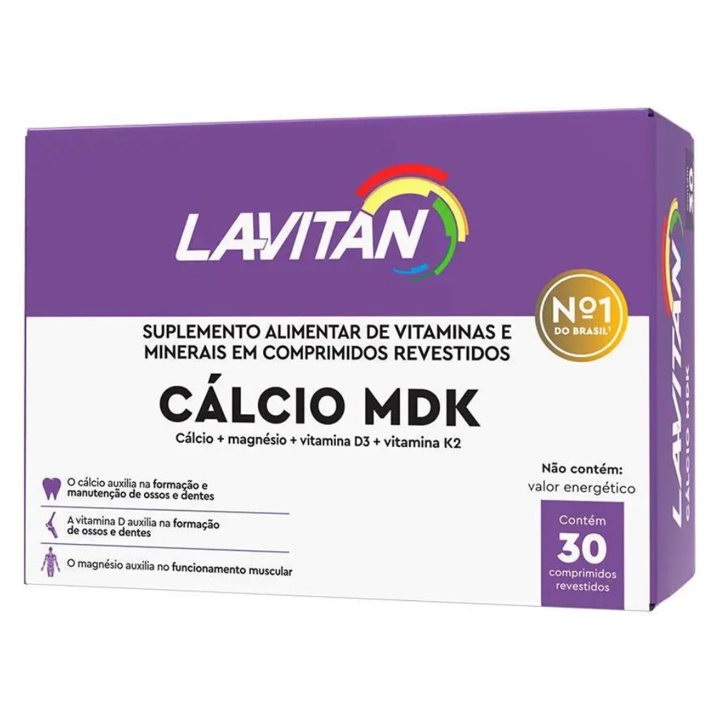 Lavitan Cálcio MDK com 30 comprimidos para Ossos Cimed