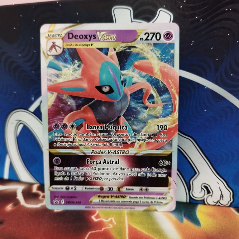 Carta Pokémon Original Deoxys V Copag Português