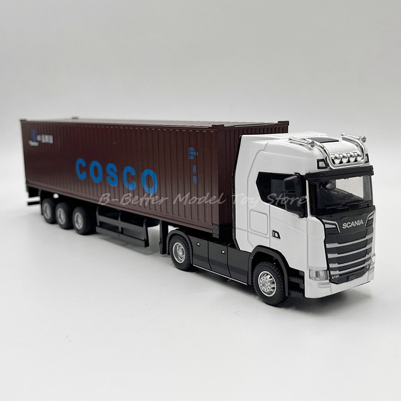 1 : 50 Modelo Diecast Truck Toy Scania S730 Trator Com Semi