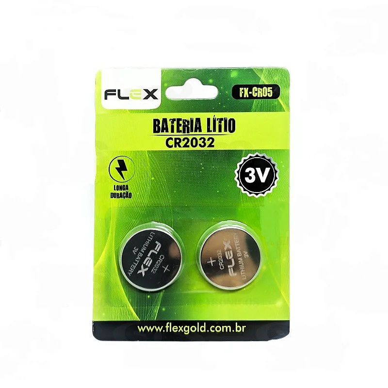 2 Baterias Pilhas Botão 3V CR2032 Flex | Shopee Brasil