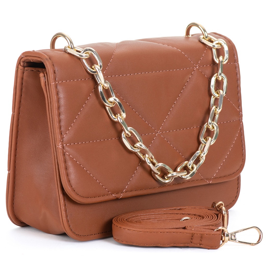 Bolsa Feminina Transversal Bordada Alça De Corrente Alça de Mão ...