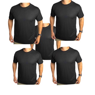 KIT DE 5 CAMISETAS DRY FIT ACADEMIA CORRIDA MASCULINA LISA