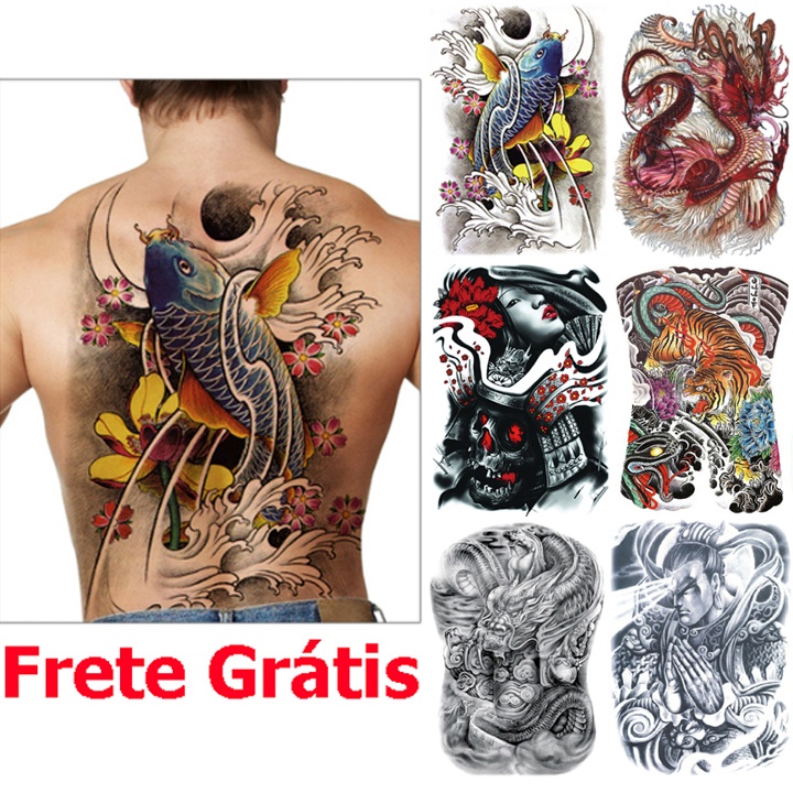 Mão falsa ombro tatuagem manga transferência do corpo tatuagens maori totem  indiano tribal demônio flash transferência tatto manga masculina -  AliExpress