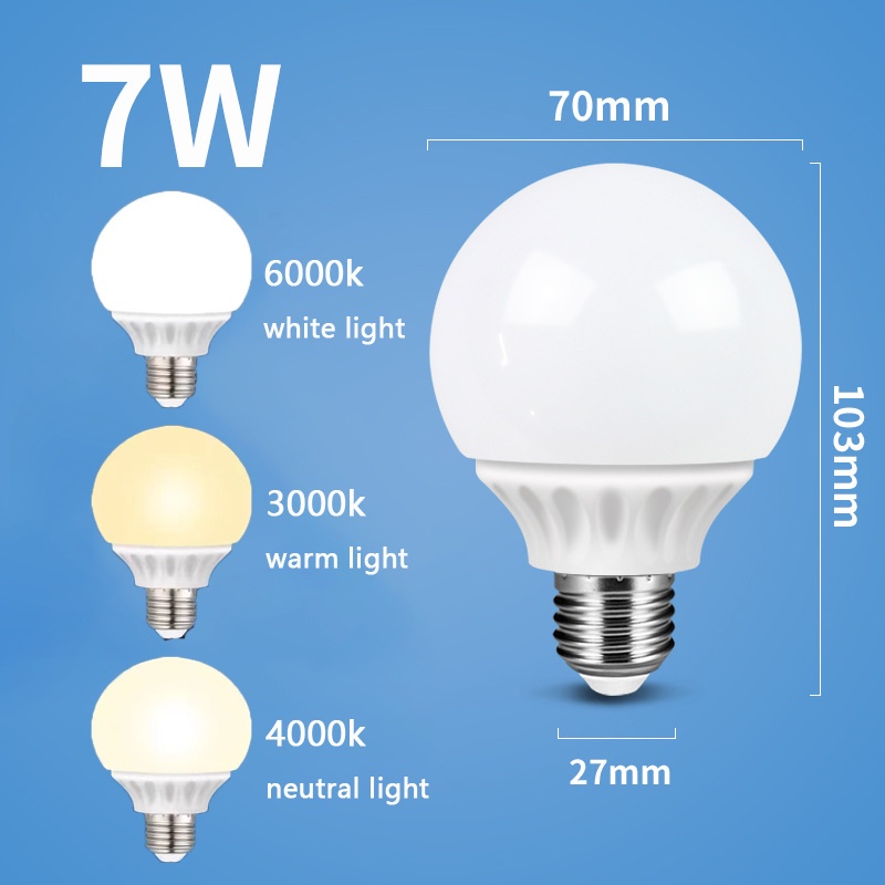 G80 Lâmpada Led Transparente E27 Dragão Bola De Corrente Constante Branca Láctea