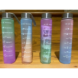 Garrafa De Água 300ml Squeeze Academia Motivacional Com Kit De Adesivos