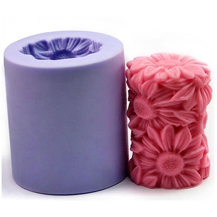 Molde Silicone Flor Margarida Sabonete Vela Resina Doces Decor Biscuit