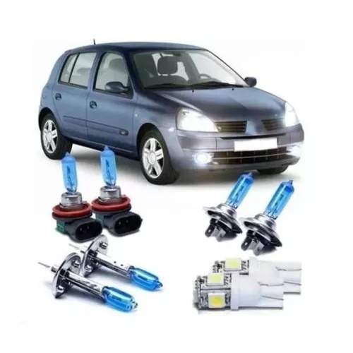 Phares Renault Clio (2012-2016) - Kit Gauche/Droite Avec Moteur Réglage Portée, Ampoules H7/H1, Clignotant Intégré