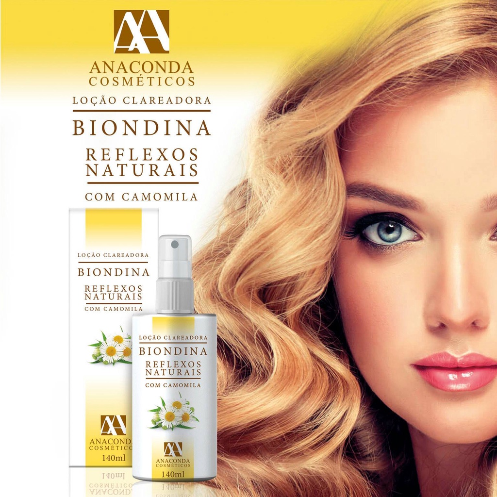 Clareador Natural de Cabelo | Anaconda Biondina 140ml | Envio Imediato ...