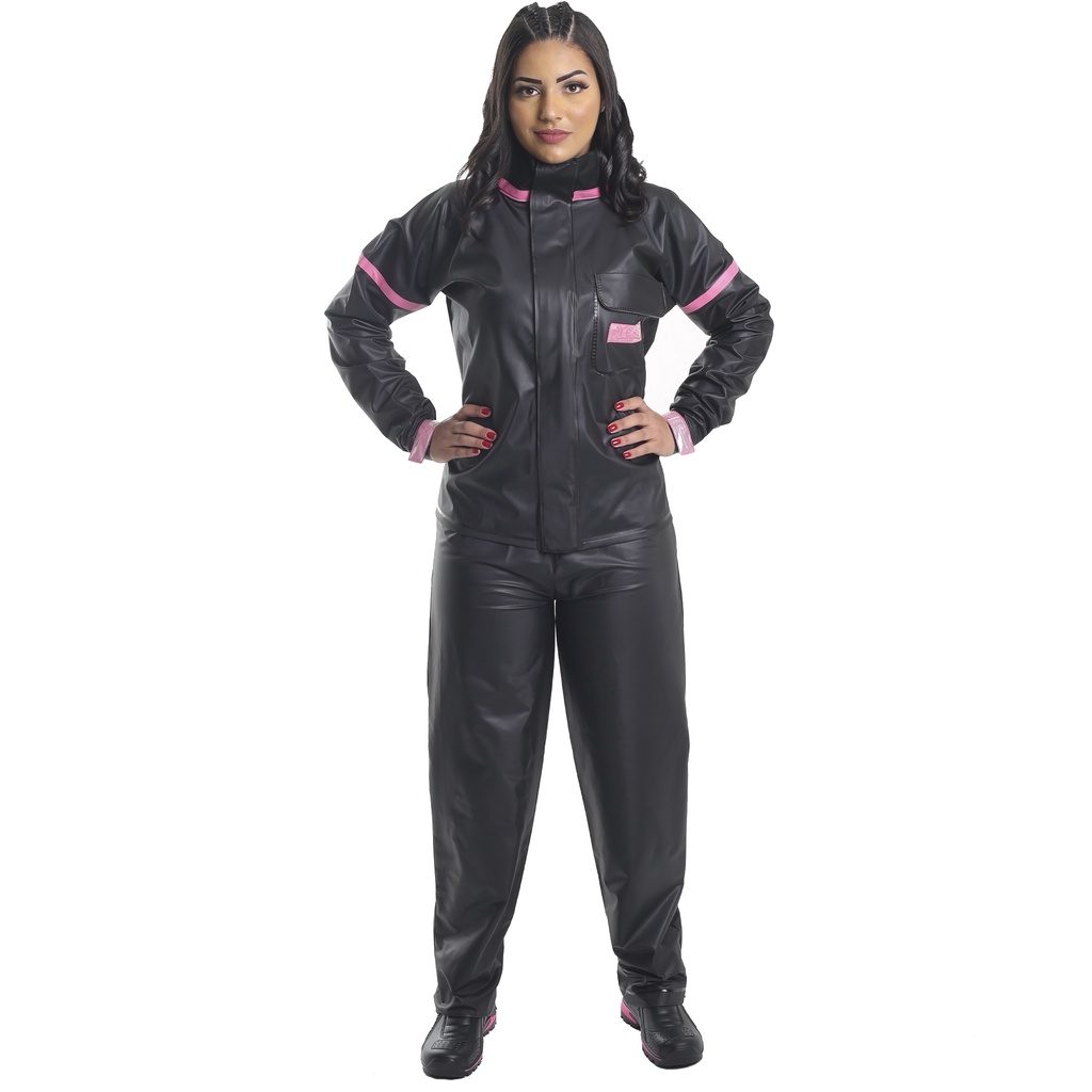 Fashion roupa de chuva para motoqueira feminina