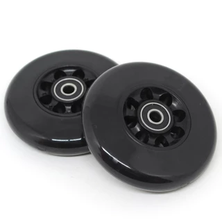 2 Rodas Para Patinete 97mm Com 4 Rolamentos Abec - Preta