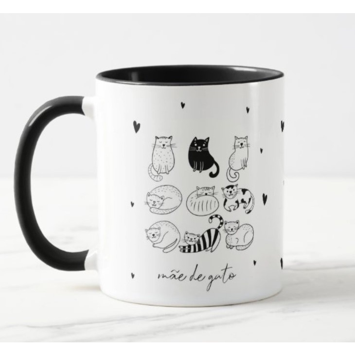 Caneca Mãe de Gato Cat Mom