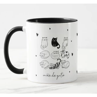 Caneca Mãe de Gato Cat Mom