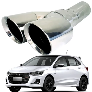 Ponteira Esportiva Dupla Tsr Inox 3 Polegadas Tracker Turbo E Onix Turbo