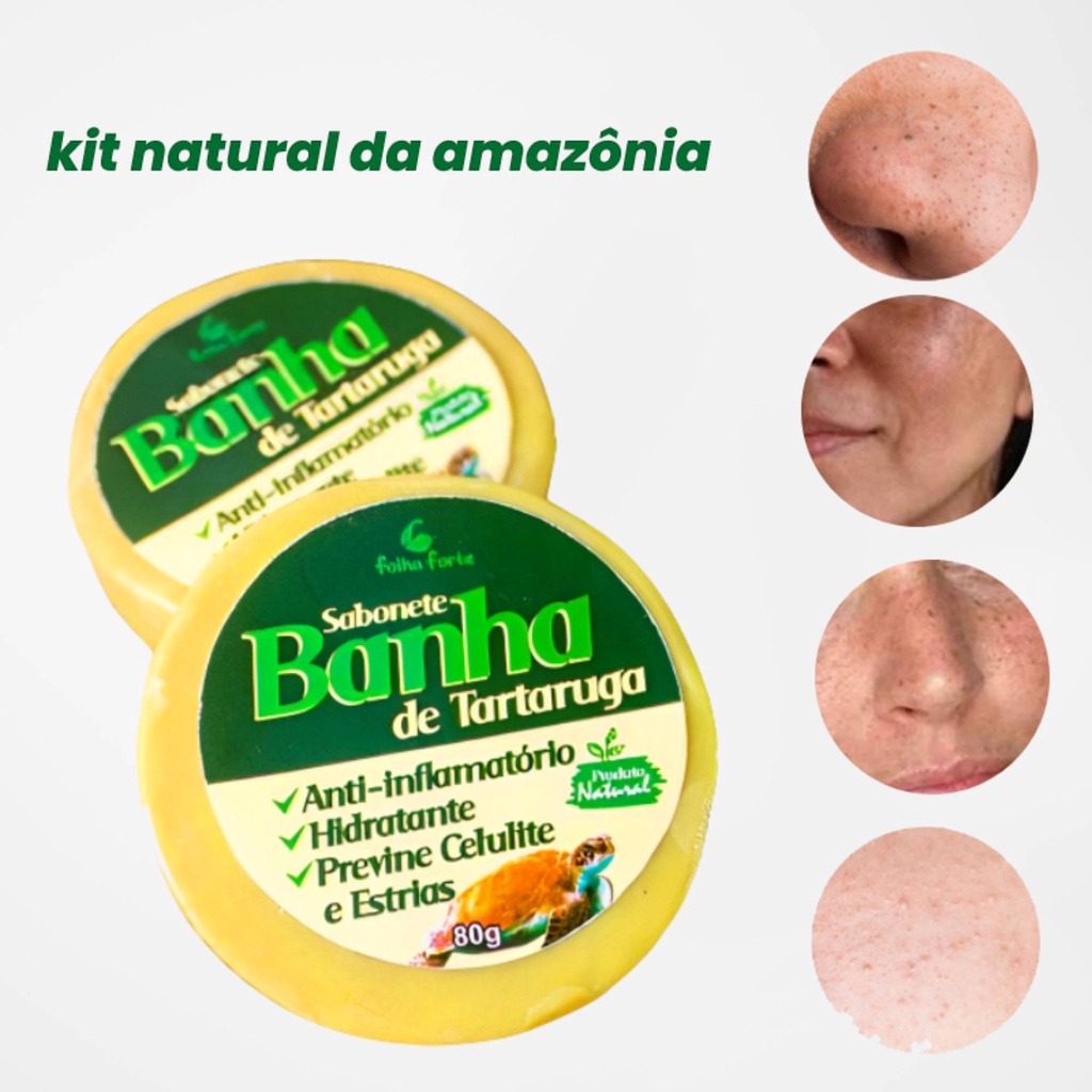 kit Sabonete Natural Banha de Tartaruga da Amazônia | Tira Manchas ...