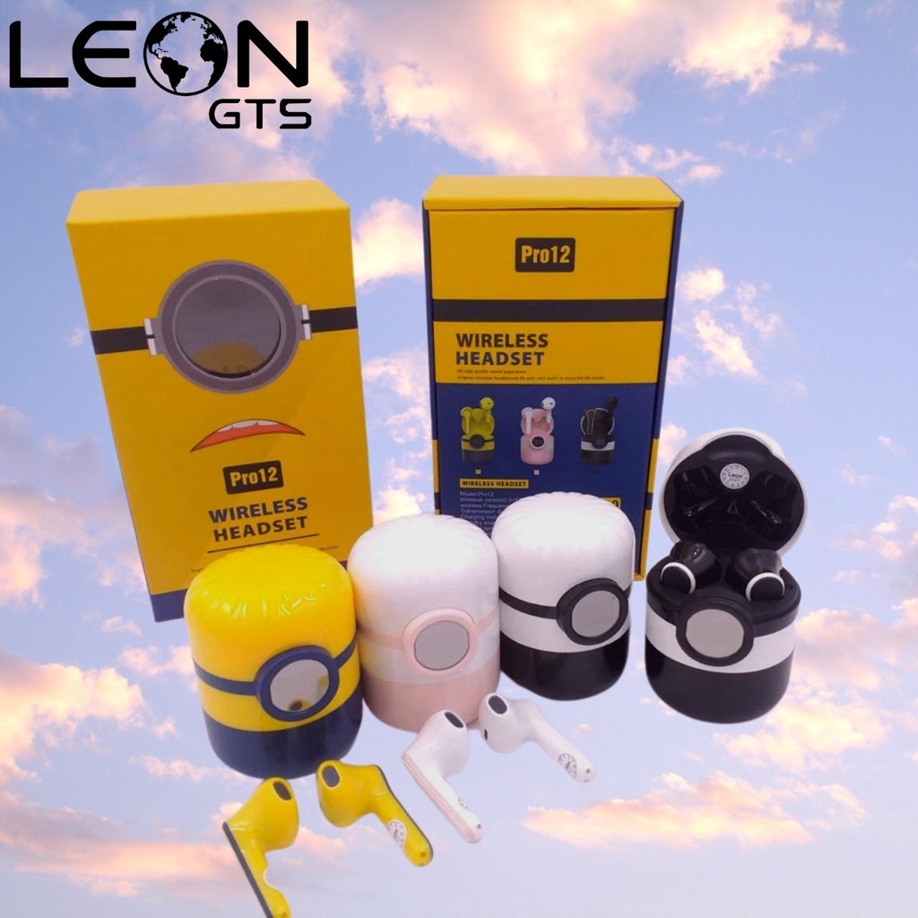 Fone Bluetooth 5.0 Minio De Ouvido Sem fio TWS Desenho Portátil / LEON GTS PRO 12 - COLORIDO