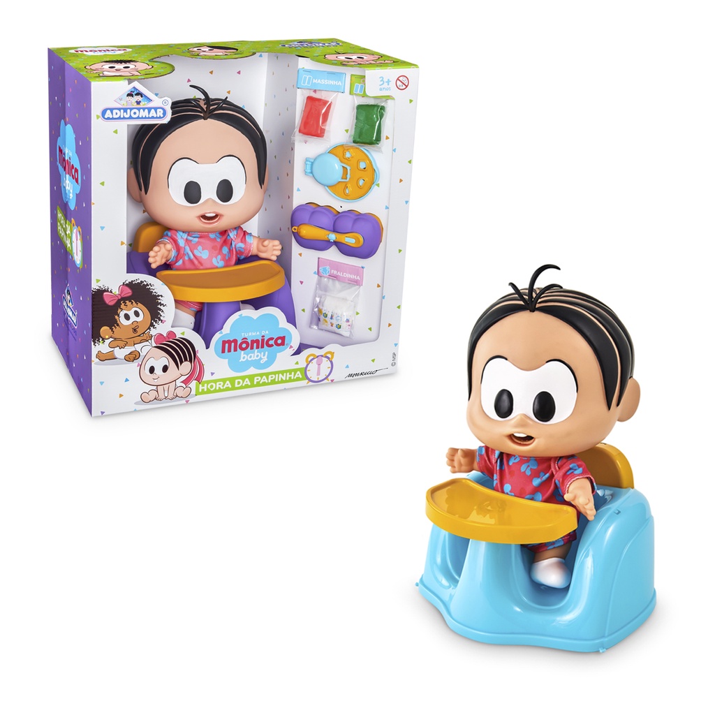 Brinquedo Turma Da Mônica Boneca MonicaHora Da Papinha - Boneco de ...