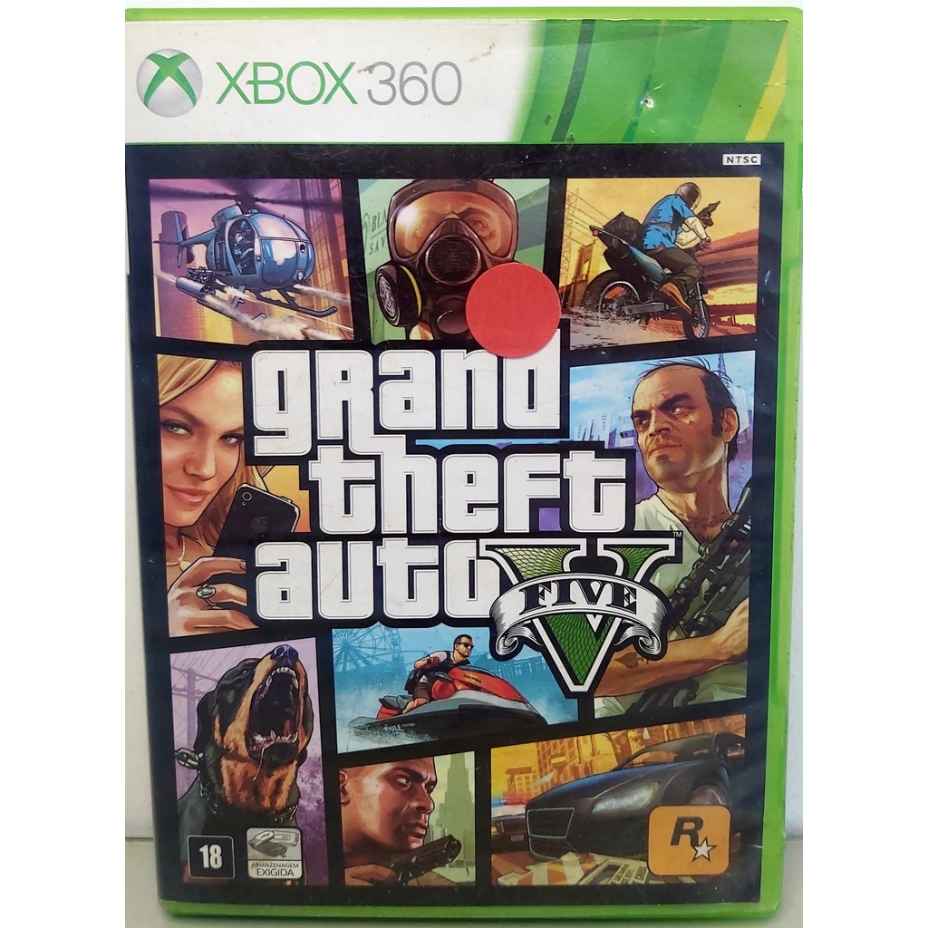Jogo GTA V Grand Theft Auto v Xbox 360 Original Midia Fisica Usado
