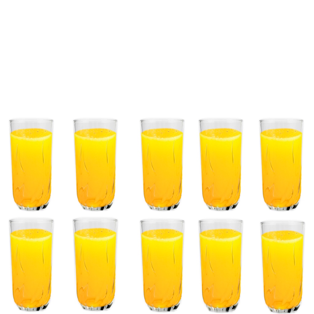 Jogo de Copo de Água ou Suco Riviera Long Drink Vidro 385ml 6 peças -  Brasil Plásticos