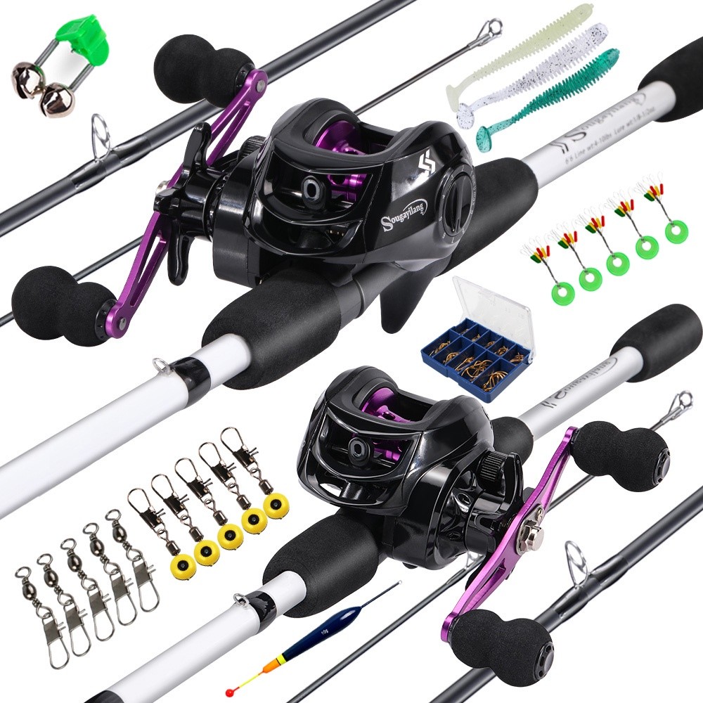 Carretilha de Pesca / Vara de pesca com carretilha Sougayilang 1.98M 18+1 bb 7.2:1 Max Drag 10KG