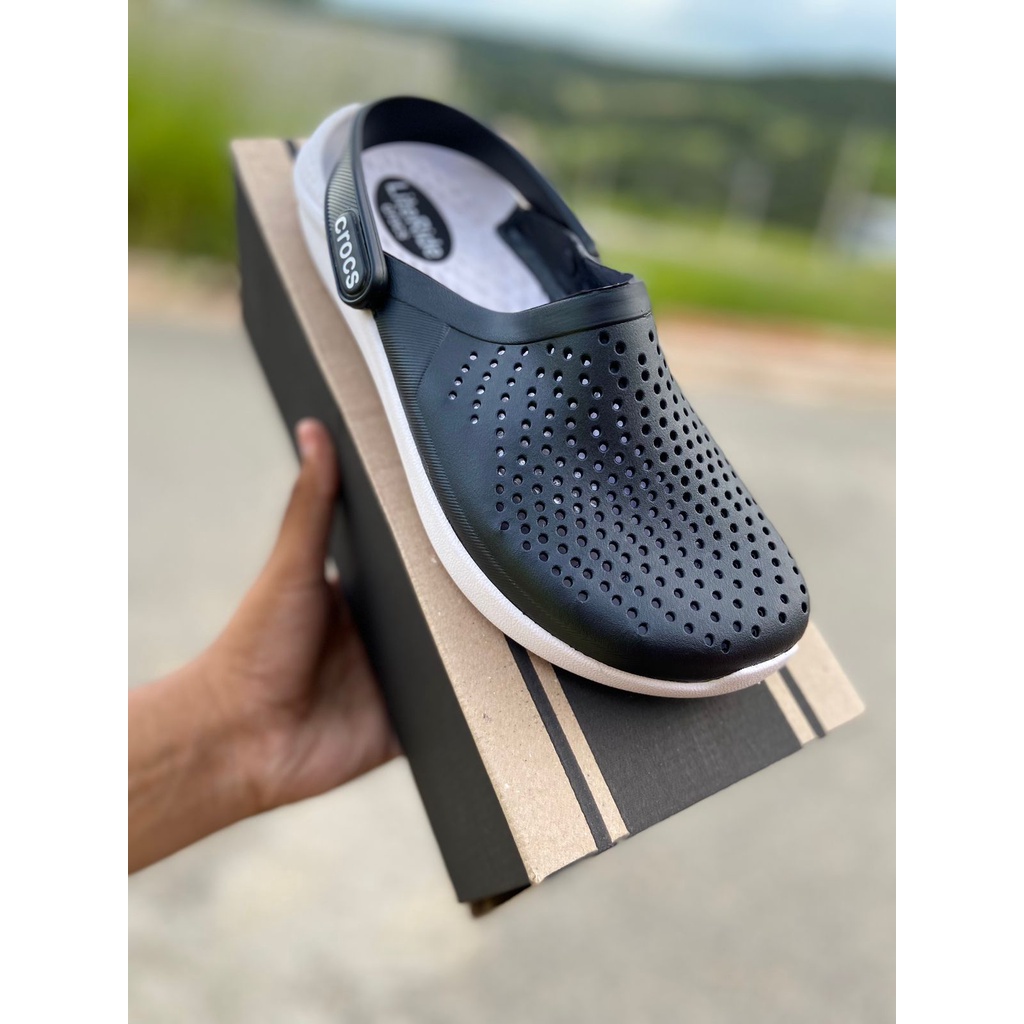 Crocs crock babuche LiteRide Adulto Masculino Feminino Sandália Chinelo ...