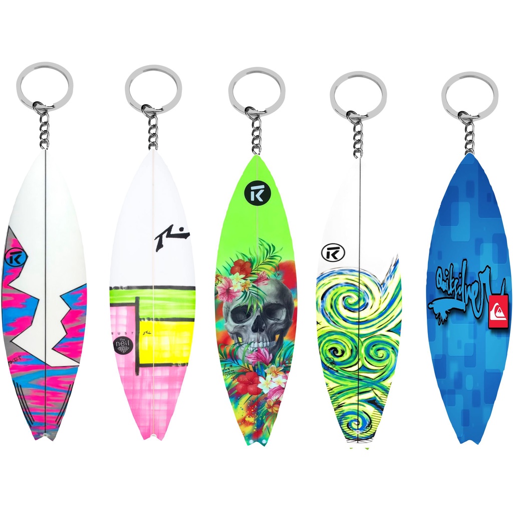 5 Chaveiro prancha surf 8 cm x 3 cm nova moda