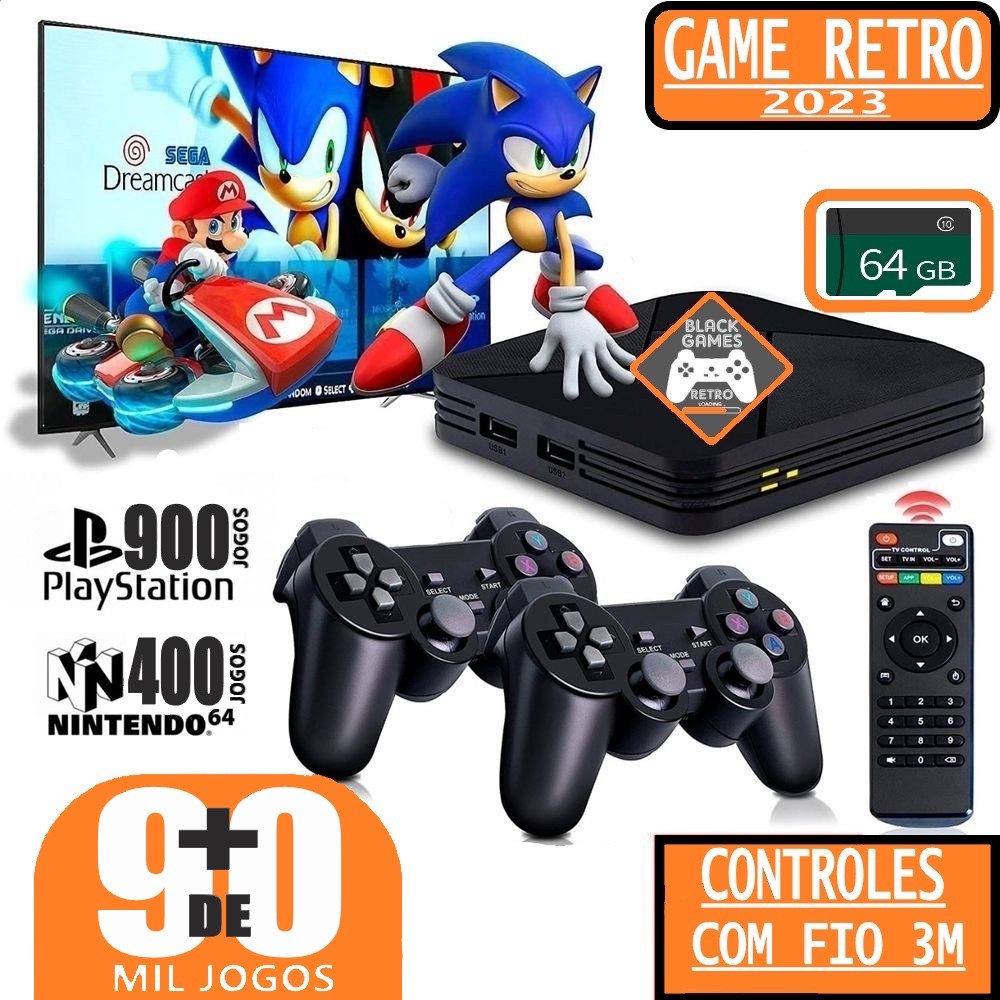 Video Game Box 120.000 Jogos Classicos Retro + 2 Controles