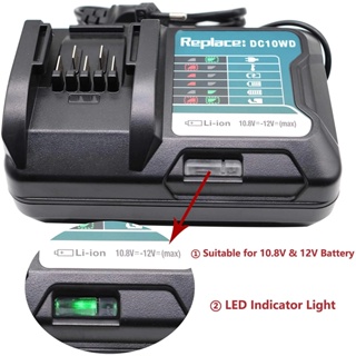 Carregador AC100-260V Substituir Para Bateria MAKITA 10.8V 12V BL1016 BL1040B BL1015B BL1020B BL10DC10SA CL107FDZ CL107FDWY CL107DWM