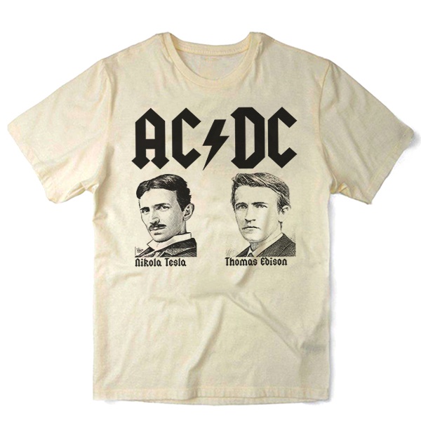 Camiseta Tesla Edison Ac Dc