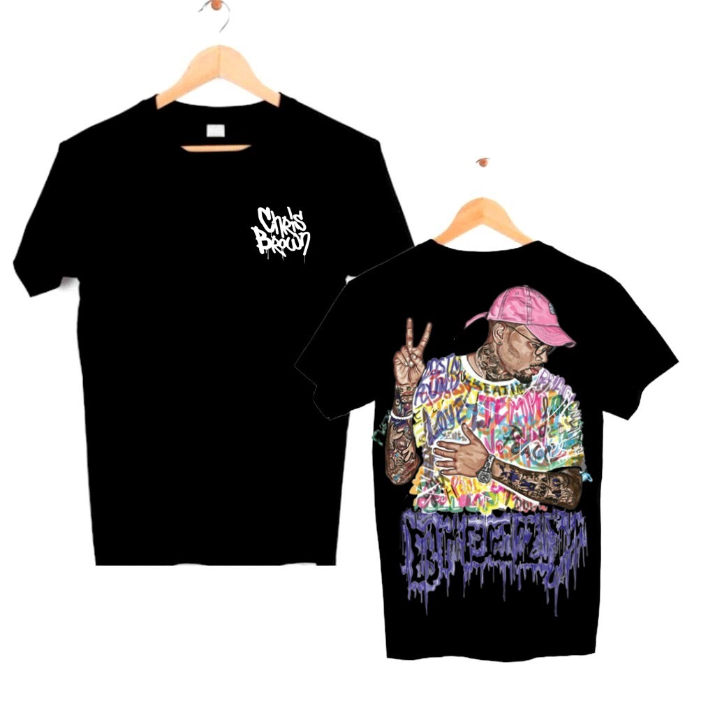 Camiseta Chris Brown Camisa Hip Hop Vintage Estampada Da Moda Unissex
