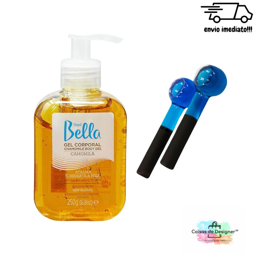 Kit Cromoterapia Esfera Azul+ Gel Calmante Camomila Depil Bella