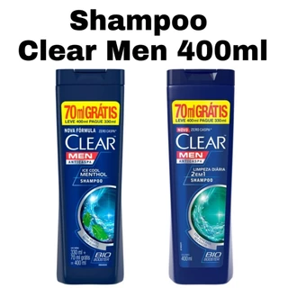 Shampoo 400ml Anticaspa Clear Men Limpeza Diária 2 em 1 ou ice cool menthol nas variações