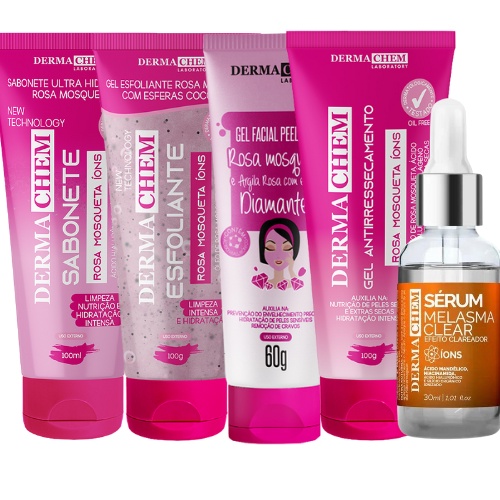 Kit Completo Skin Care Rosa Mosqueta 5 Produtos | Shopee Brasil